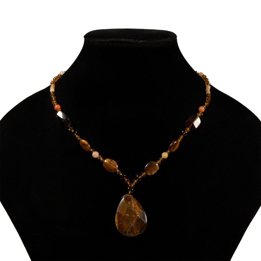 Natural History - Tiger's Eye Pendant Designer Necklace