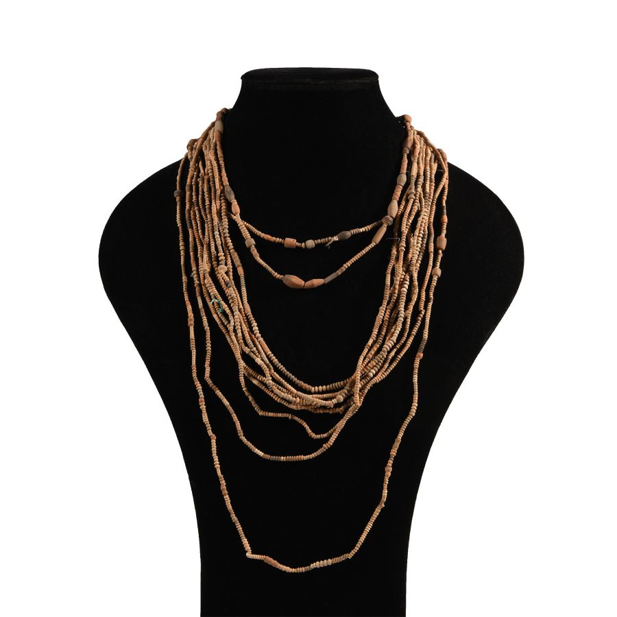 African Terracotta Bead String Group