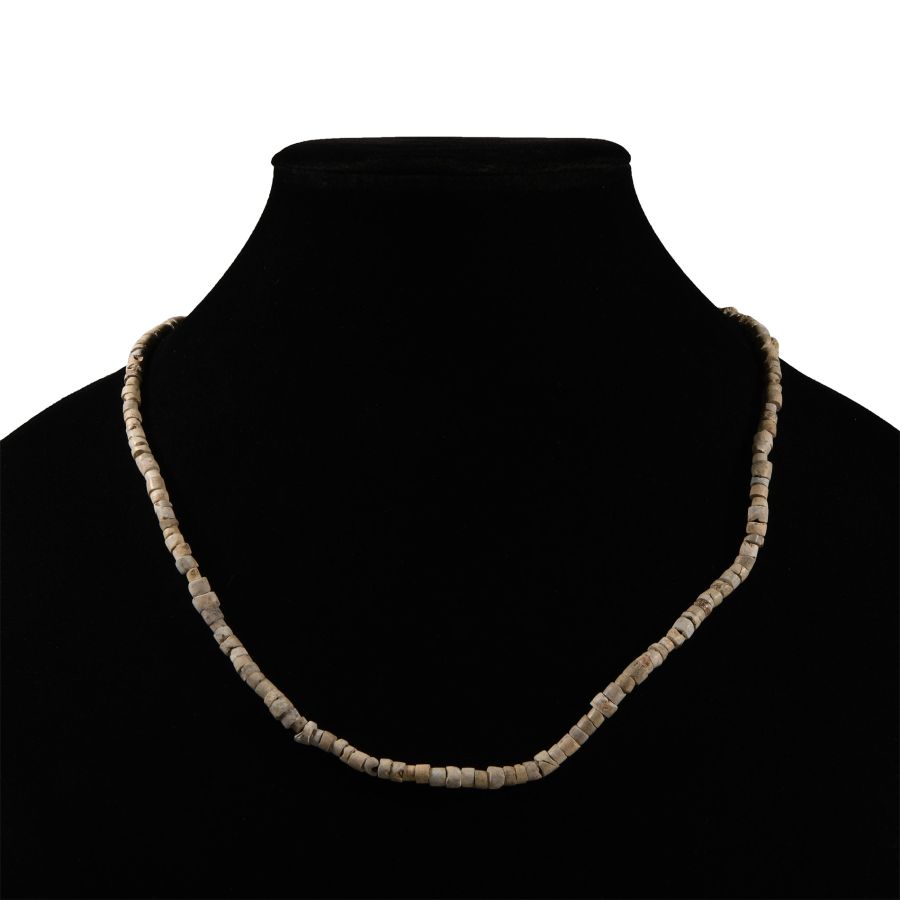 Western Asiatic White Stone Bead Necklace