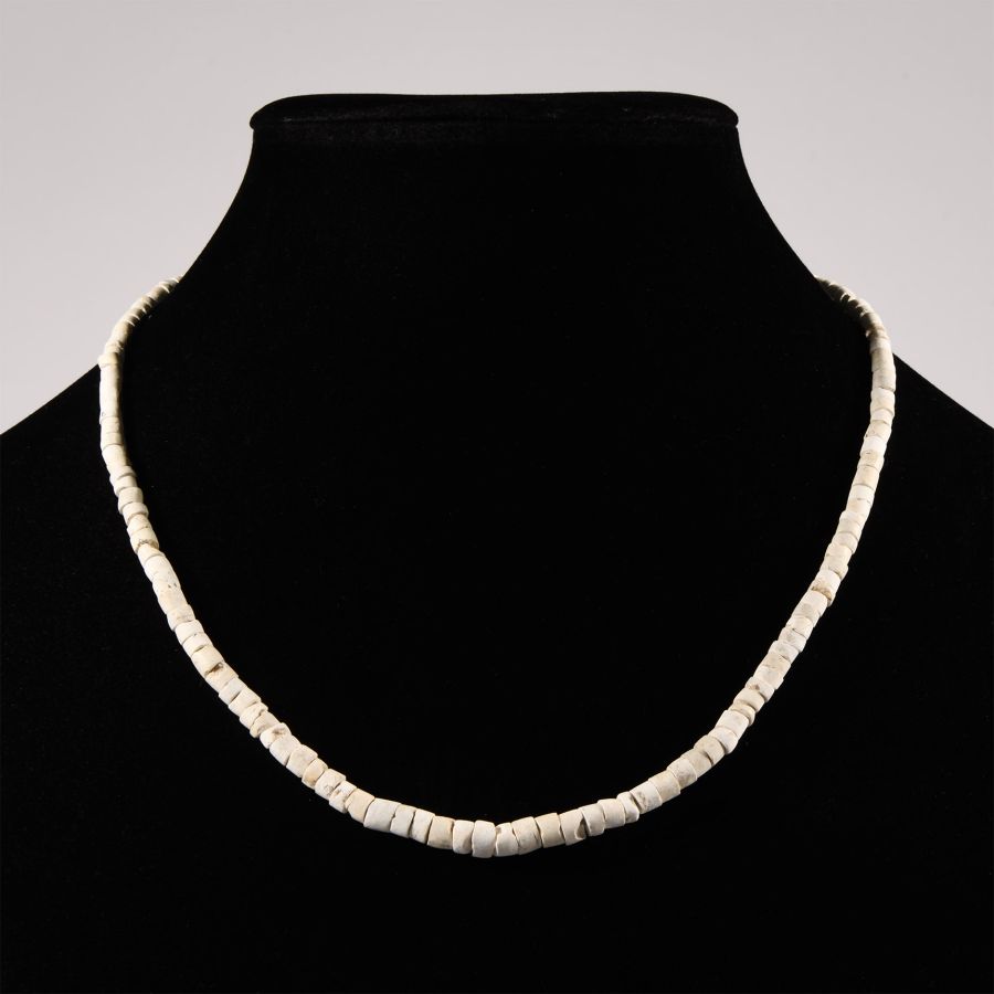 Western Asiatic White Stone Bead Necklace