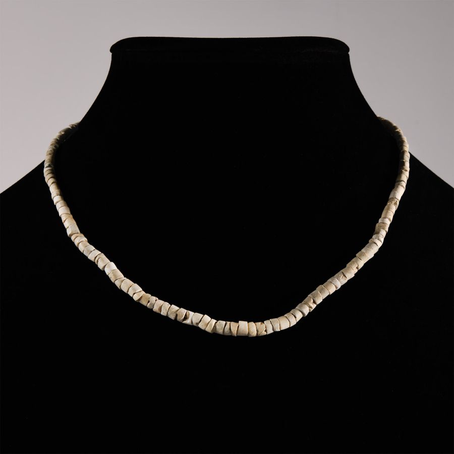 Western Asiatic White Stone Bead Necklace