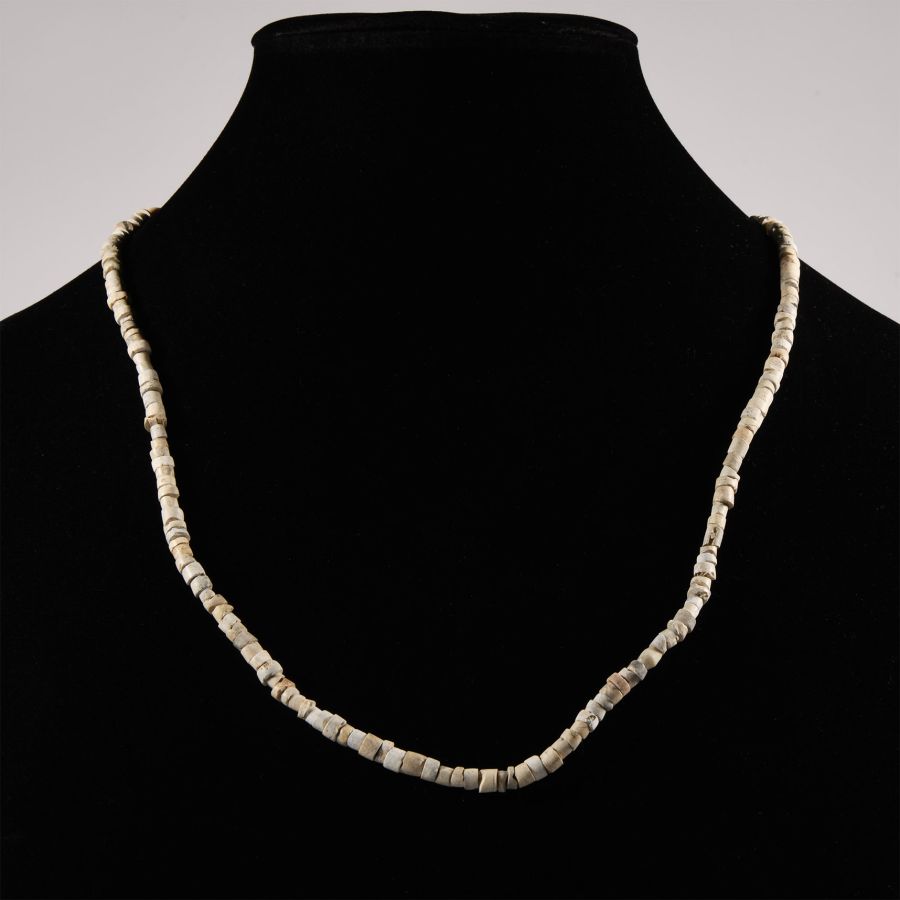 Western Asiatic White Stone Bead Necklace