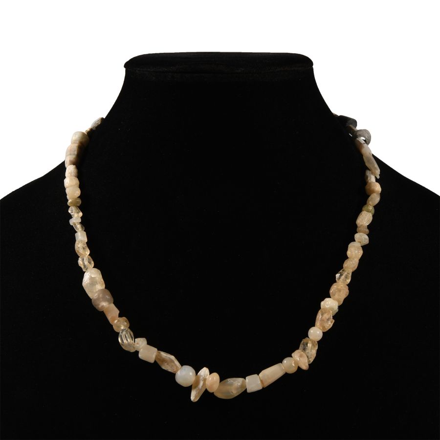 Western Asiatic White Stone Bead Necklace
