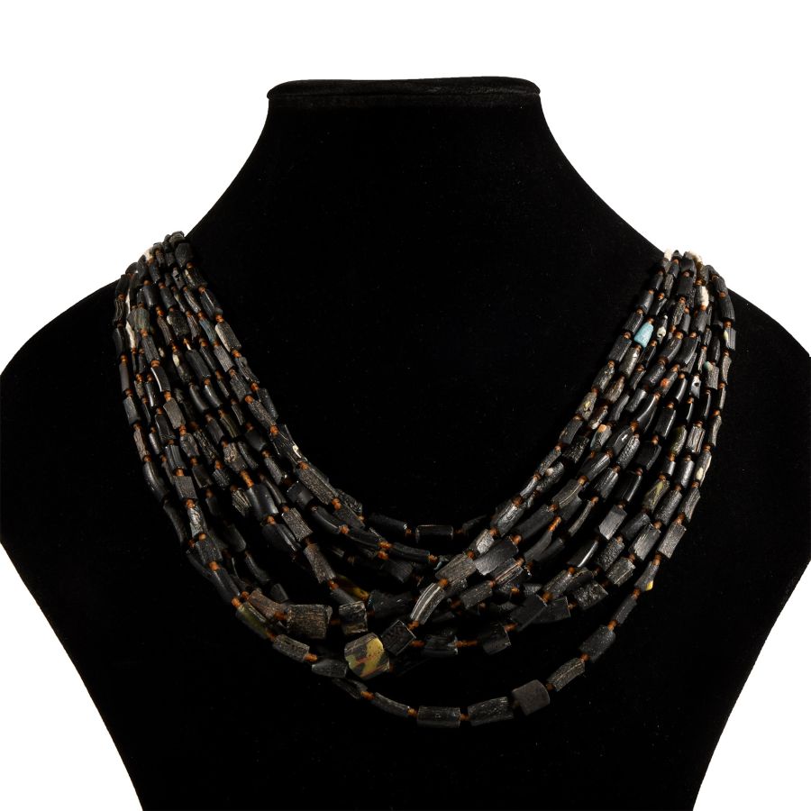 Black and Other Glass Bead Necklace Collection