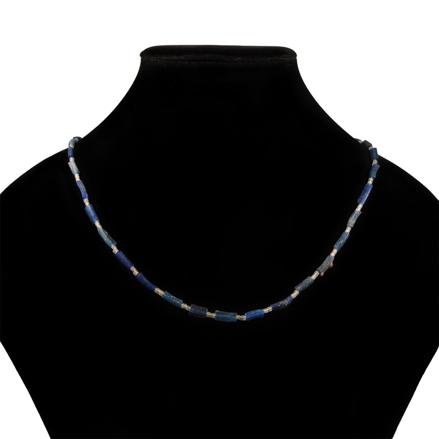 Blue Glass Bead Necklace String