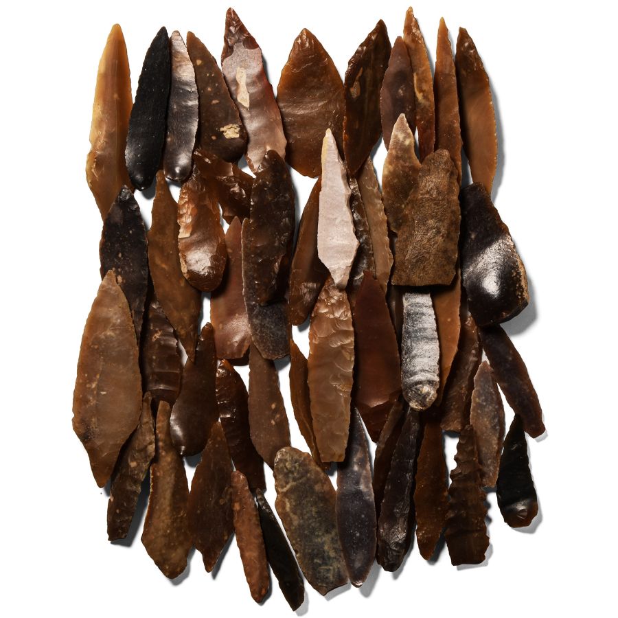 Stone Age Flint Arrowhead Collection