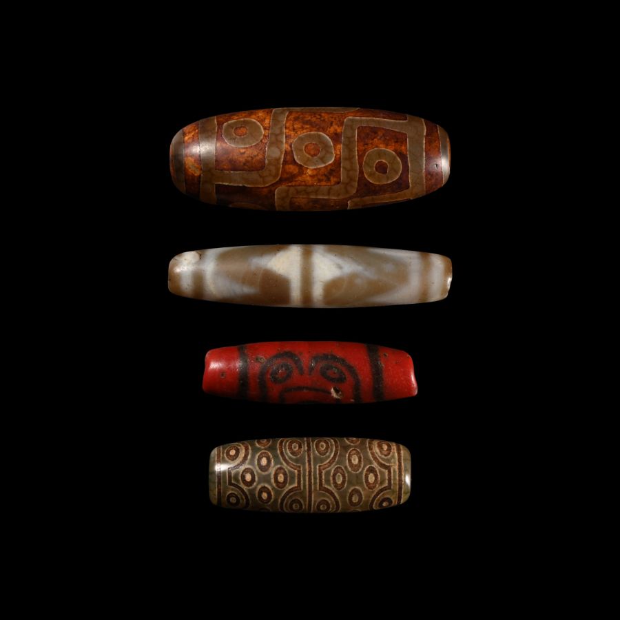 Tibetan Agate Eye Bead Group