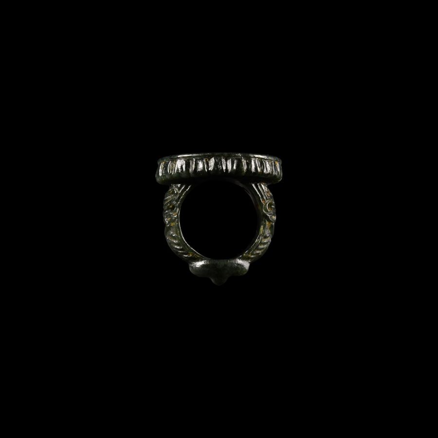 Large Moghul Calligraphic Jadeite Ring