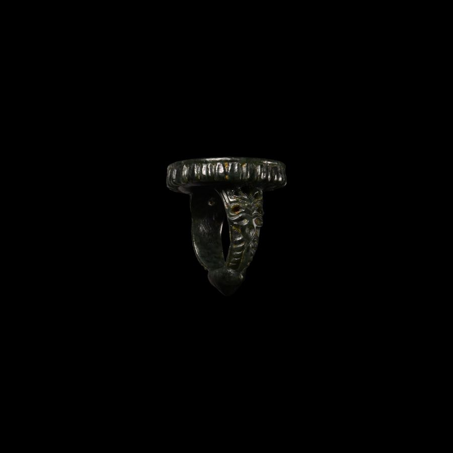 Large Moghul Calligraphic Jadeite Ring