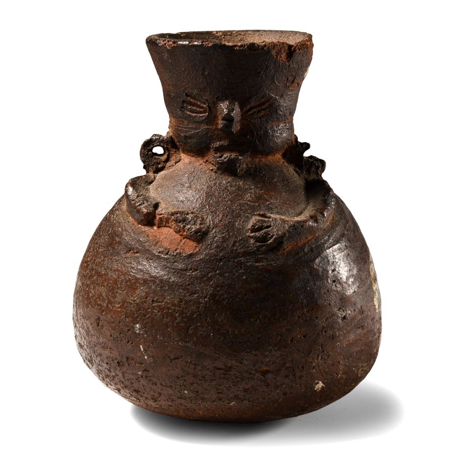 Pre-Columbian Ceramic Chancay Anthropomorphic Jar