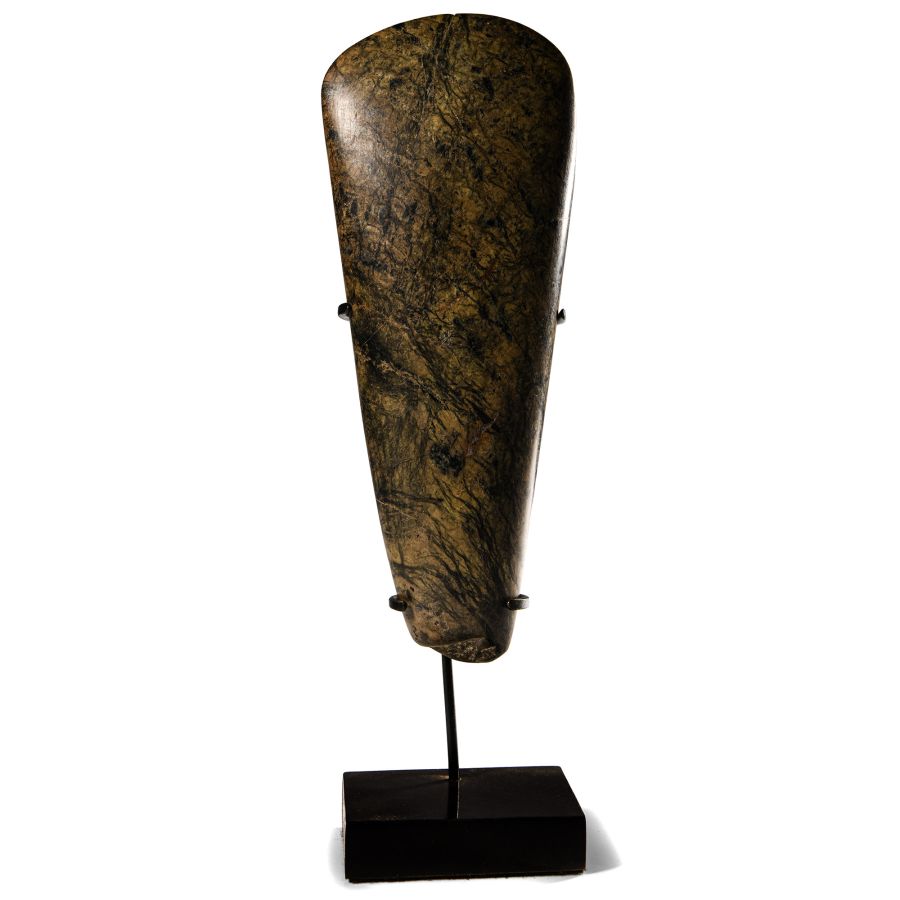 Stone Age Polished Mottled Greenstone Axehead