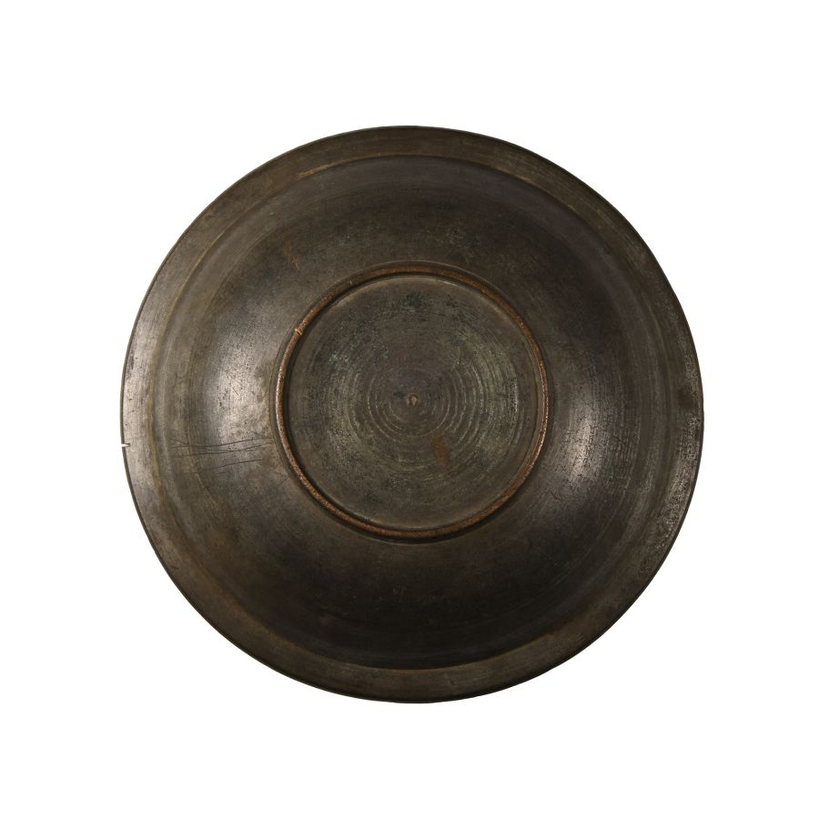 Heavy Roman Silvered Bronze Bowl