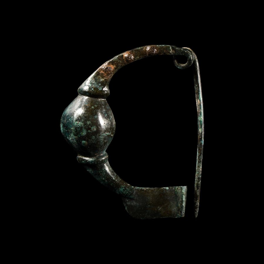 Greek Bronze Bow Brooch