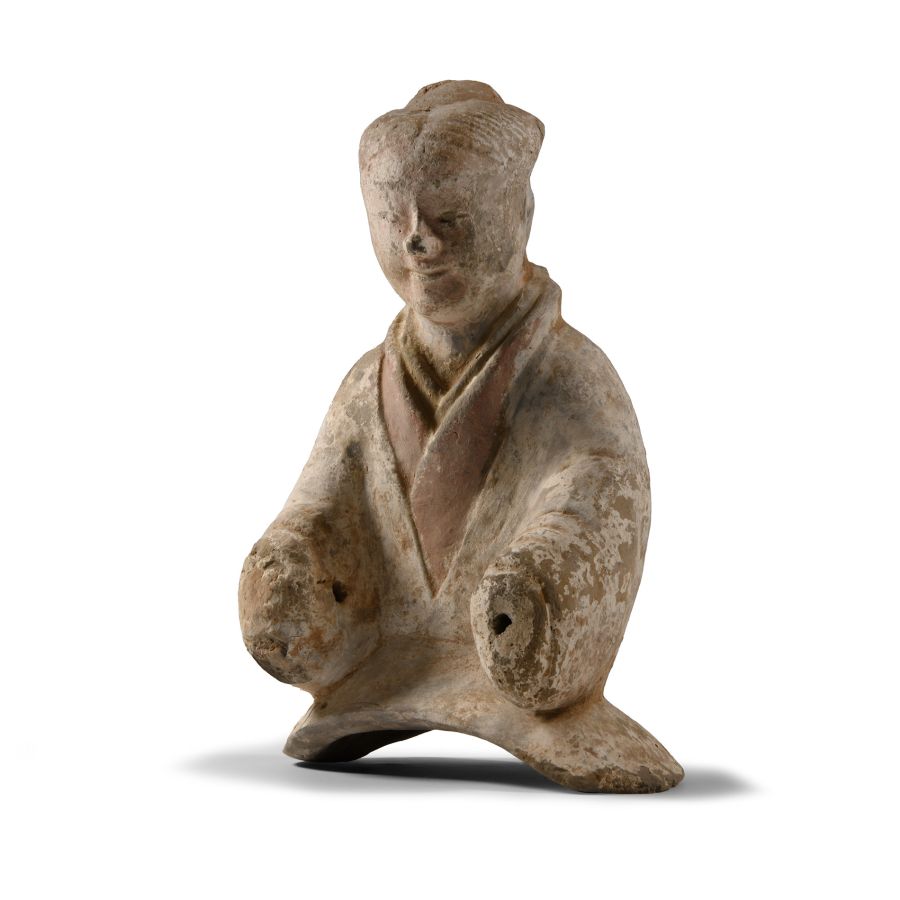 Chinese Han Terracotta Seated Lady