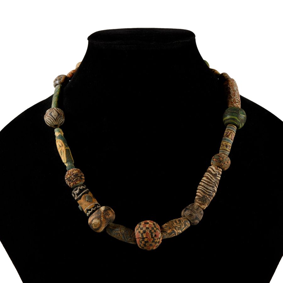 Western Asiatic Millefiori Glass Bead Necklace