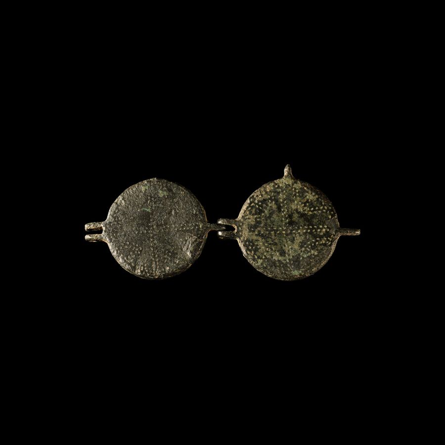 Medieval Bronze Pocket Folding Mirror Case