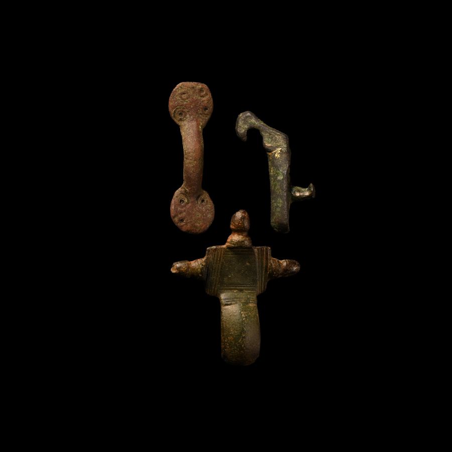 Saxon Bronze Brooch Group
