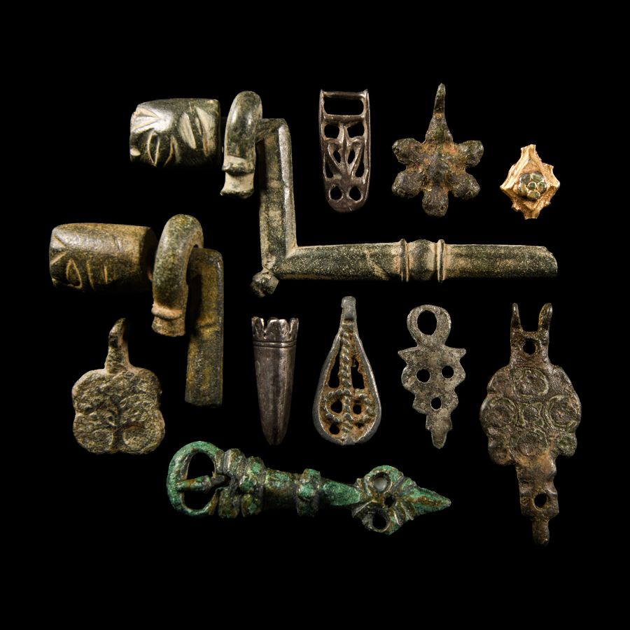 Medieval Bronze and Silver Artefact Group
