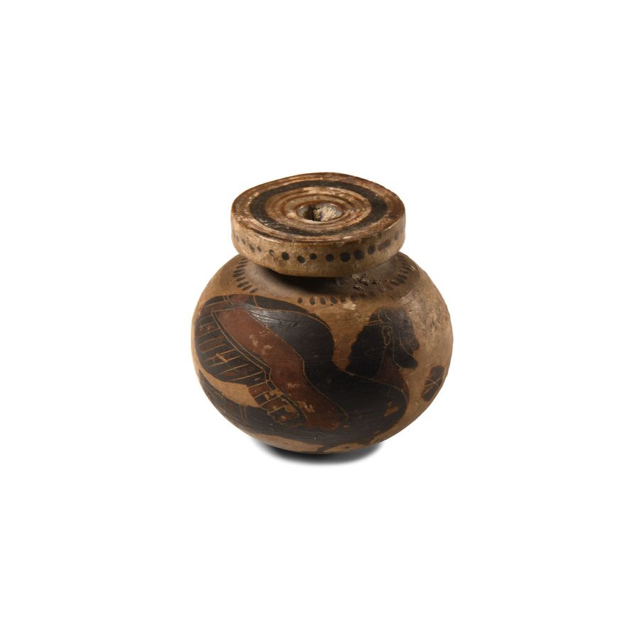 Corinthian Style Aryballos with Human-Headed Bird
