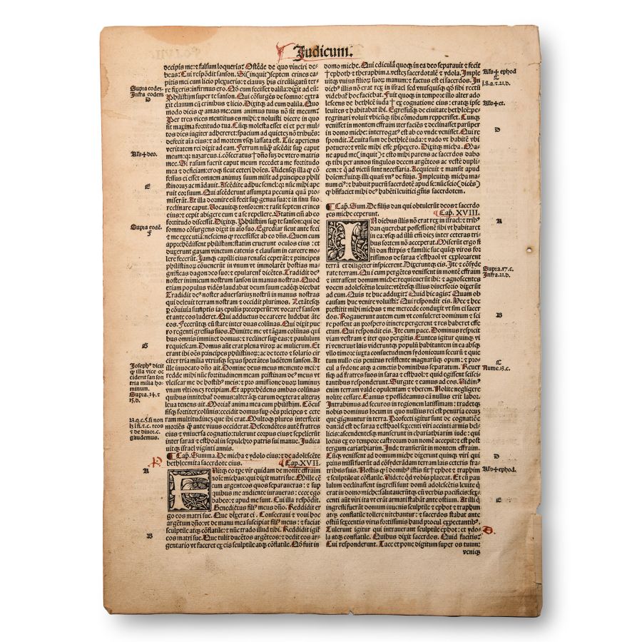 Medieval Judges Bible Page by Johann Gruninger