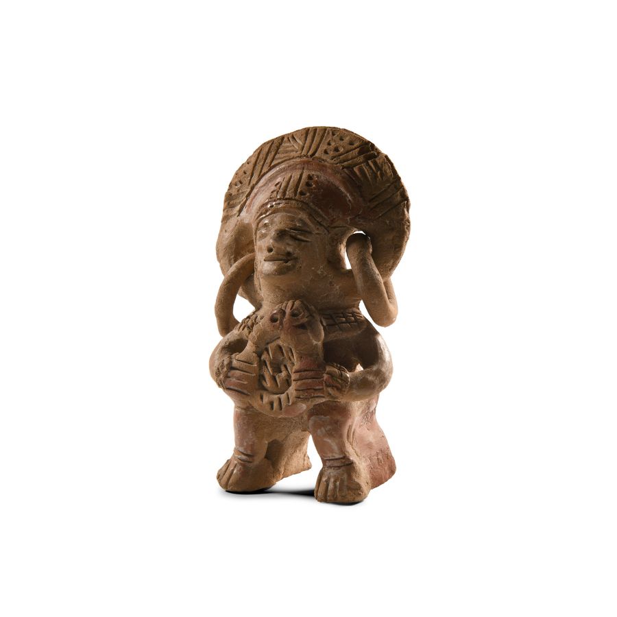 Pre-Columbian Jama Coaque Ceramic Shaman Figure
