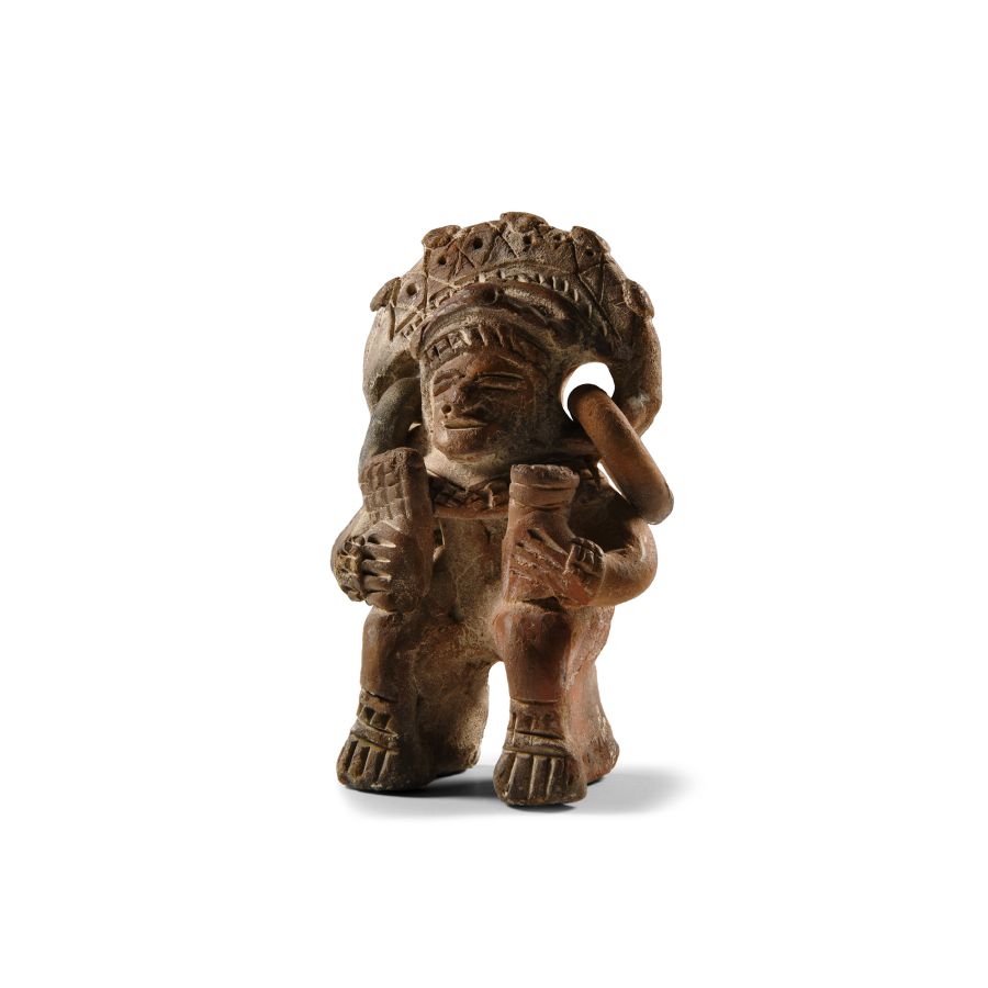 Pre-Columbian Jama Coaque Ceramic Shaman Figure