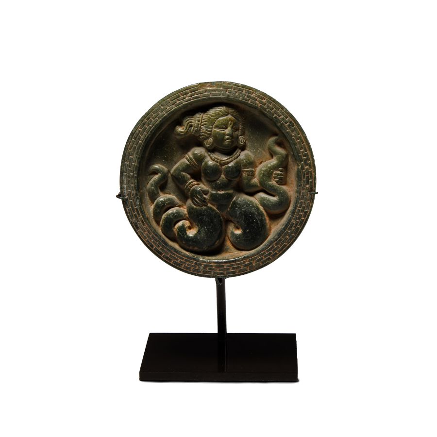 Gandharan Dish with Female Anguiped