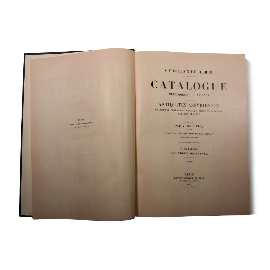 Archaeological Books - Collection de Clercq - Catalogue Antiquites Assyriennes - Facsimile Reprint