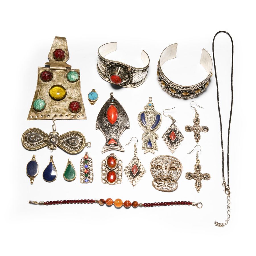 Bedouin Silver-Coloured Metal Jewellery Collection
