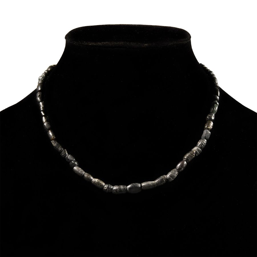 Roman Black Glass Bead Necklace String