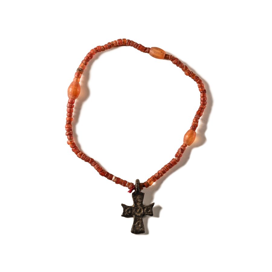 Byzantine Bead Bracelet with Cross