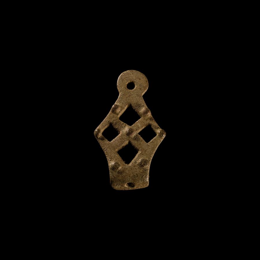 Anglo-Scandinavian Viking Bronze Stirrup Apex Mount