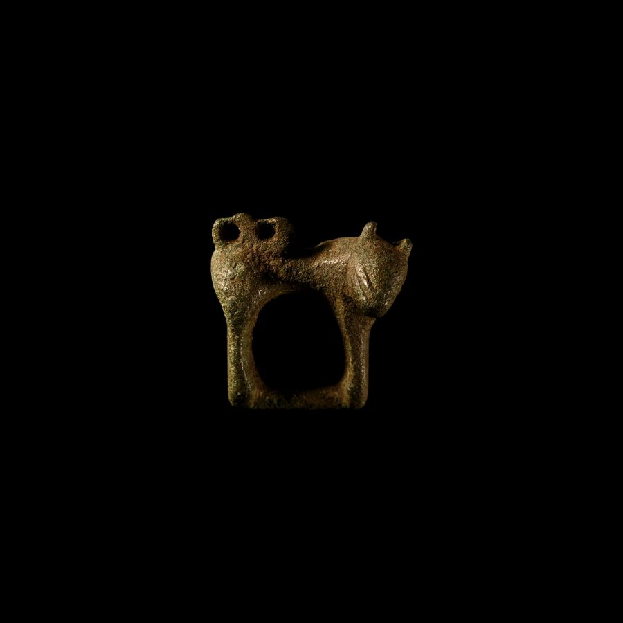 Medieval Bronze Lion Fitting