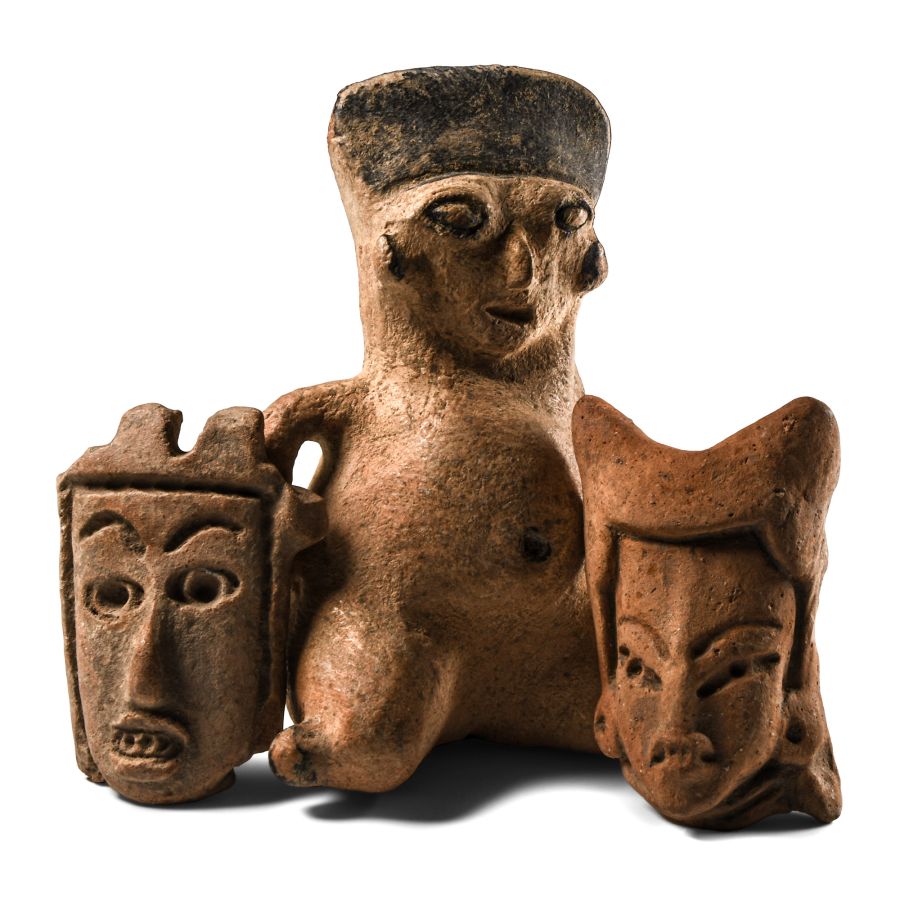Pre-Columbian Terracotta Anthropomorphic Votive Group