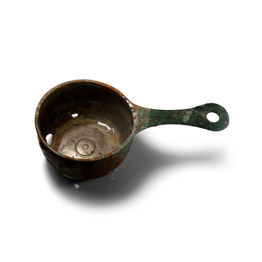 Large Roman Tinned Bronze Patera