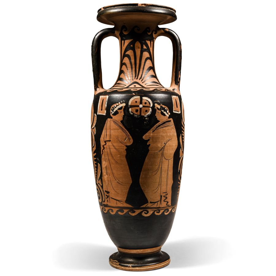 Campanian Red-Figure Neck-Amphora with Cavalryman