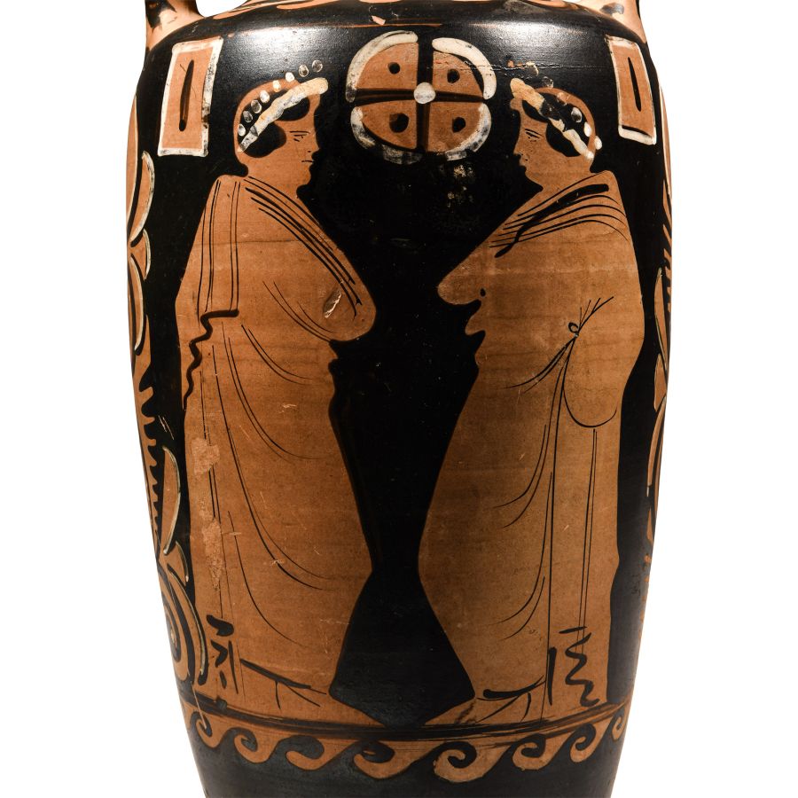 Campanian Red-Figure Neck-Amphora with Cavalryman