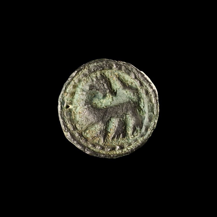 Late Anglo-Saxon 'The Rodings' Bronze Disc Brooch with Regardant Beast