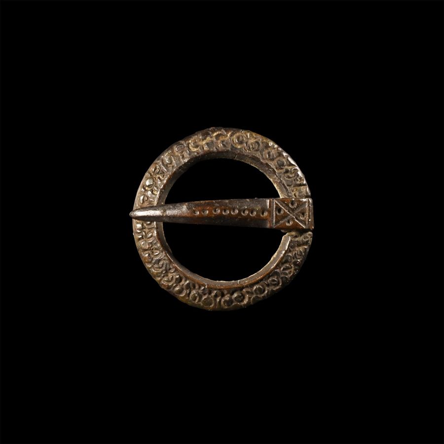 Medieval 'Thames' Bronze Ring Brooch