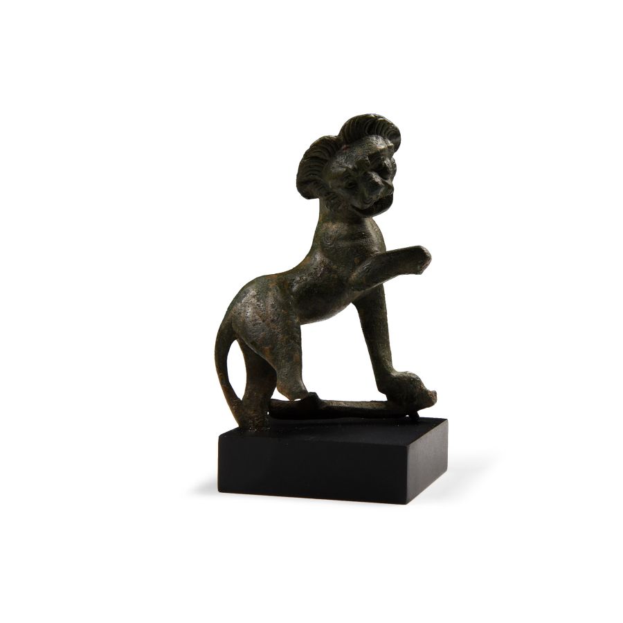 Roman Bronze Lion Statuette