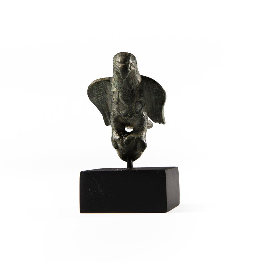Roman Bronze Eagle on Globe Statuette