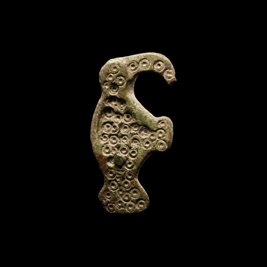 Merovingian Bronze Eagle Brooch