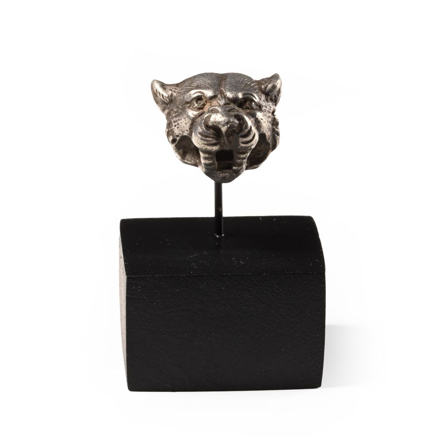 Roman Silver Head of a Panther