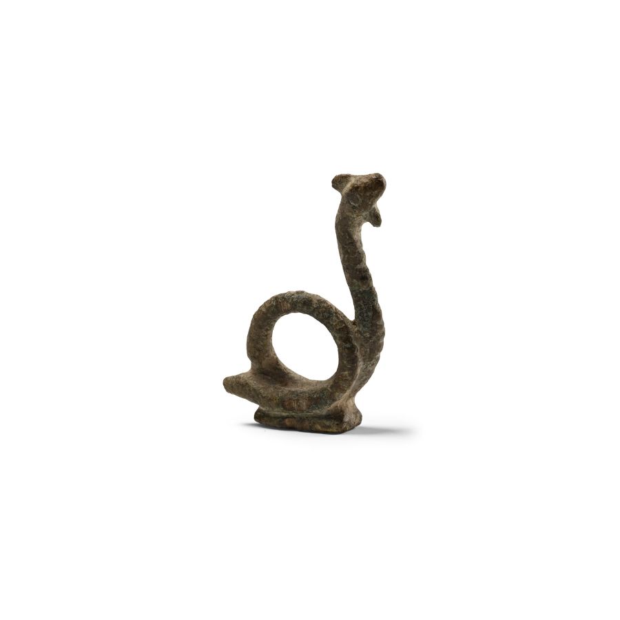 Romano-Egyptian Bronze Rearing Serpent