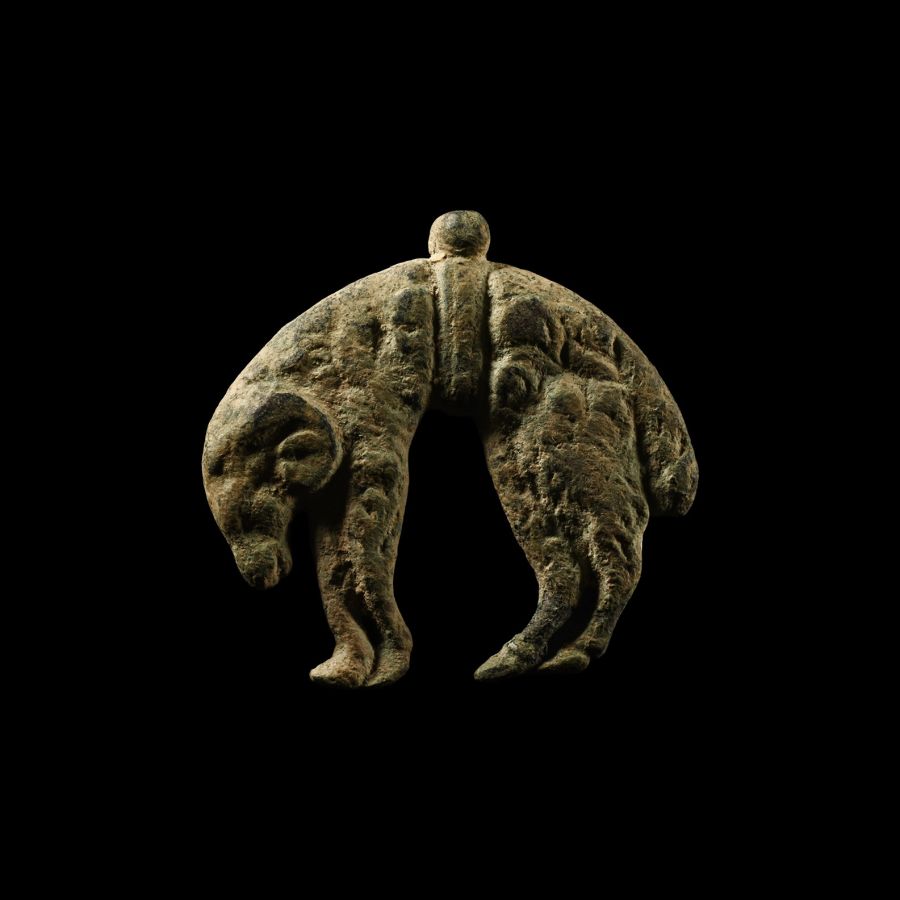 Byzantine Bronze Ram Statuette