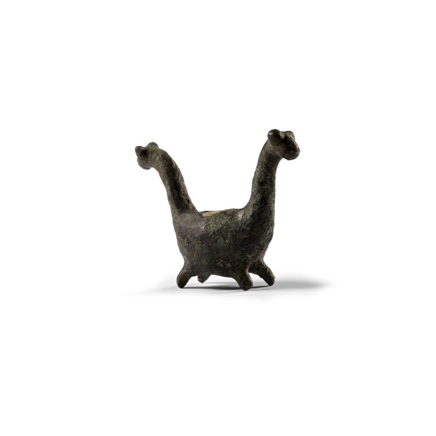 Roman Bronze Double-Headed Beast Statuette