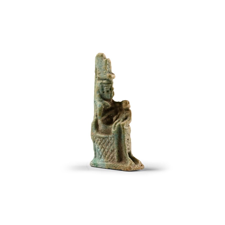 Egyptian Faience Isis with Horus Amulet
