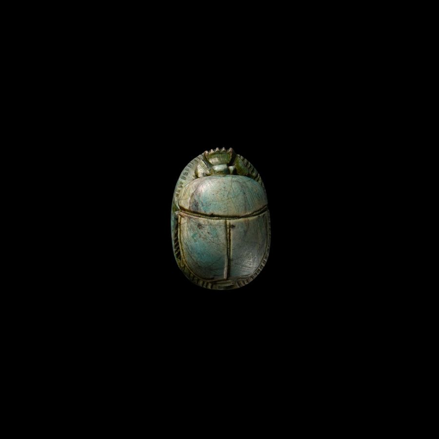 Egyptian Stone Scarab Inscribed for Tutankhamun