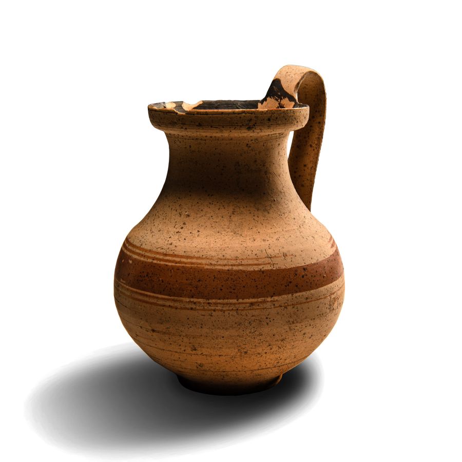 South Italian Terracotta Painted Jug