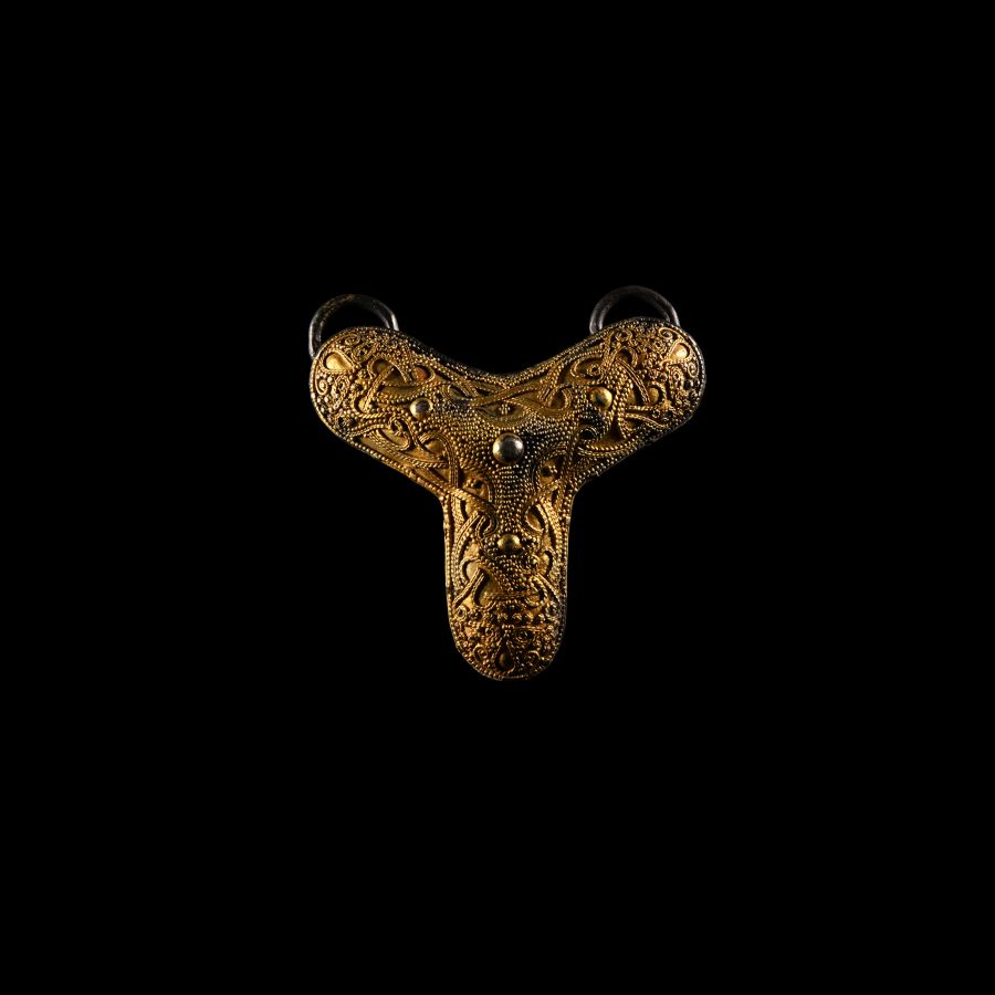 Viking Elaborate Silver-Gilt Trefoil Brooch